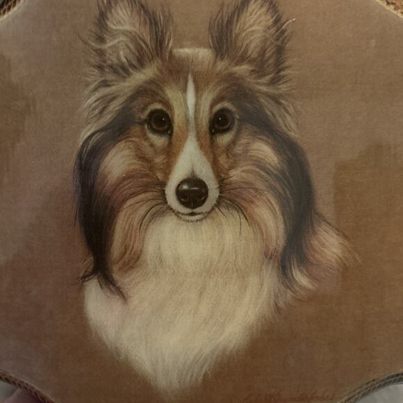 Vintage Collie Dog Etching Wood Wall Plaque Art Robert K. Reynolds-Forbes - Picture 2 of 6